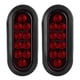 thumbnail image 1 of Camión 2 Uds 10LED Luz De Posición Lateral 6 Pulgadas Rojo Ovalado Impermeable Luz Trasera De Camión Montada En Superficie, 1 of 7