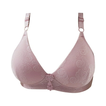 

Ozmmyan Wirefree Bras for Women Plus Size Adjustable Shoulder Straps Lace Bra Wirefreee Extra-Elastic Bra Active Yoga Sports Bras 34B/C-42B/C Summer Savings Clearance