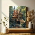 thumbnail image 6 of Fairytale Cottage River House Canvas Print/Wall Art， Perfect for Living Room， Bedroom， Bathroom， Office， and Hallway Decoration., 6 of 8