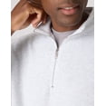 thumbnail image 4 of Hanes EcoSmart Men’s Fleece Quarter-Zip Pullover Ash XL, 4 of 5