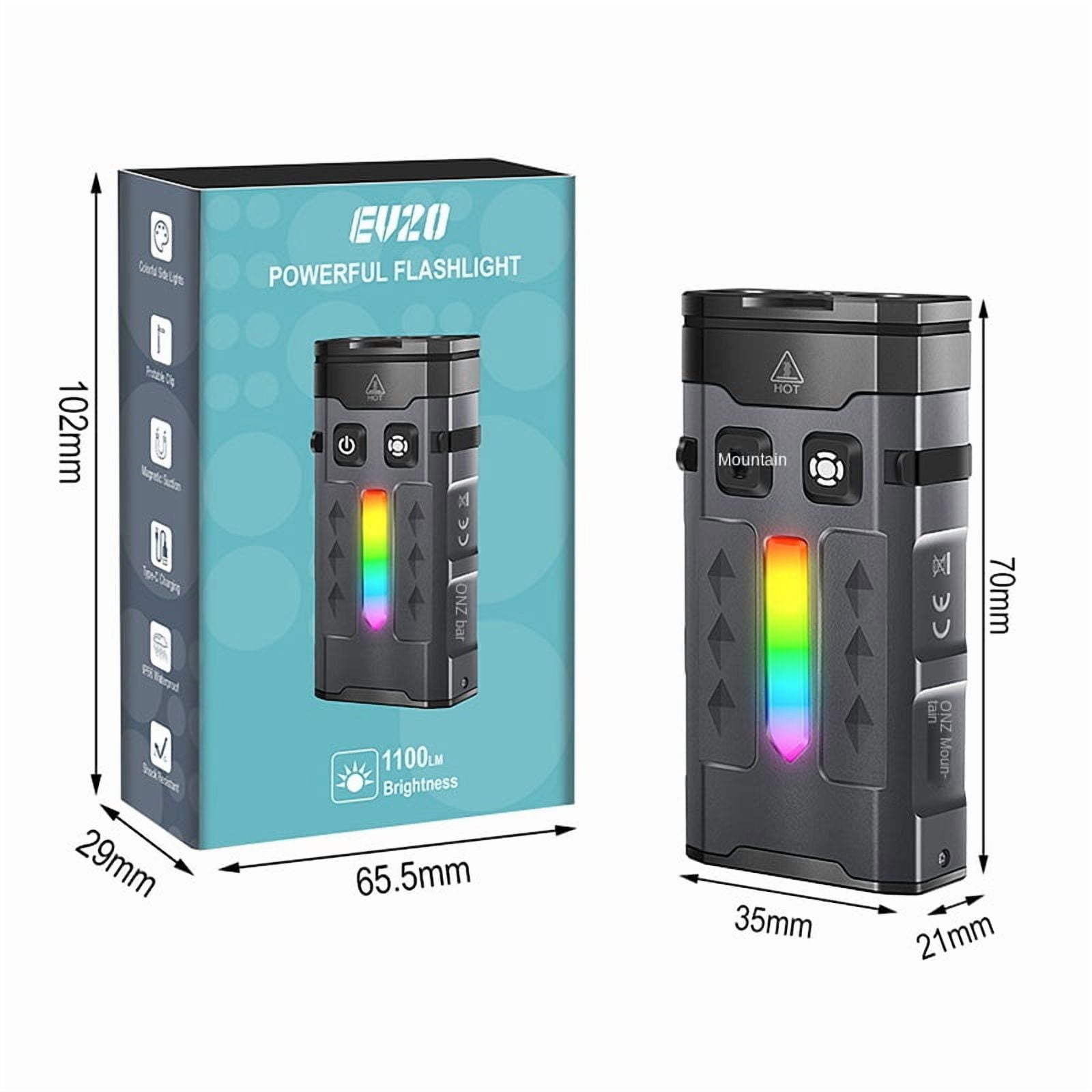 Mini Flashlight Tactical Flashlight Laser Pointer - RGB Outdoor LED Portable Multifunctional EDC Keychain Light, Long Battery Life & Waterproof