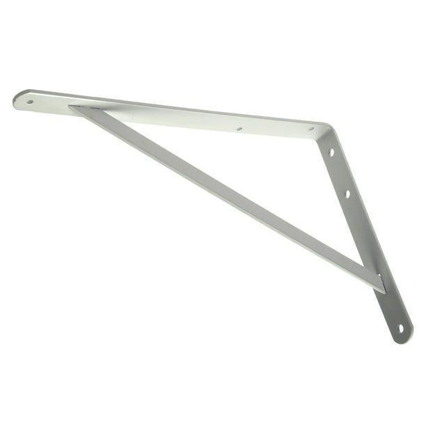 Hyper Tough 16" x 10" Heavy Duty Shelf Bracket, White, Mounting