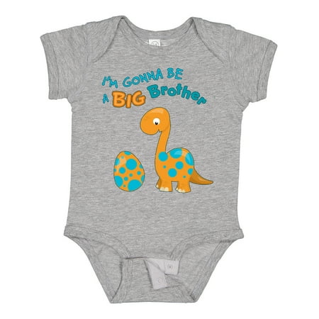 

Inktastic I m Gonna Be a Big Brother Dino Gift Baby Boy Bodysuit