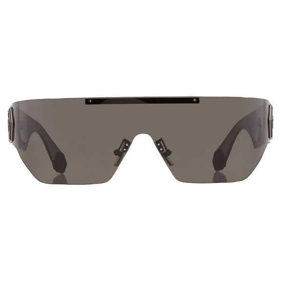 Philipp Plein Gunmetal Shield Men's Sunglasses SPP029M 0568 99