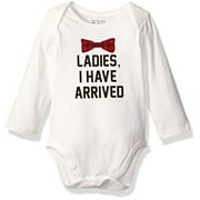 The Children's Place Baby Boys' Long Sleeve Graphic Bodysuit, Arrived/White 69700, 6-9 Months