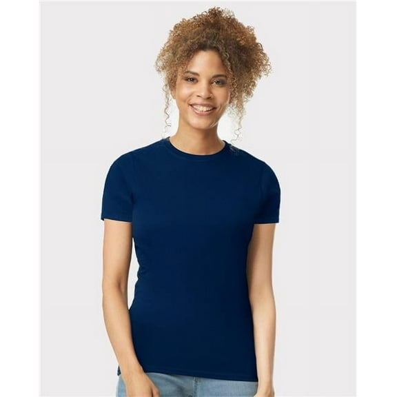 Gildan B50260256 Women Softstyle T-Shirt, Sky - Extra Large