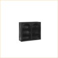 thumbnail image 6 of Sideboards Modern Black Iron + Tempered Glass Wall-Mount/Floor Cabinet with Three-Tier Storage & Woven Pattern | Entryway Living Room | Metal | Tempered Glass, 6 of 12