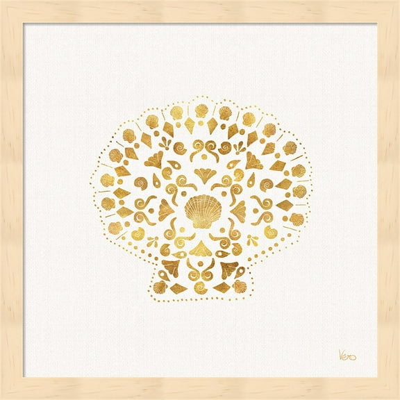 Sea Charms III no Words by Veronique Charron, Framed Wall Art, 13.25W x 13.25H