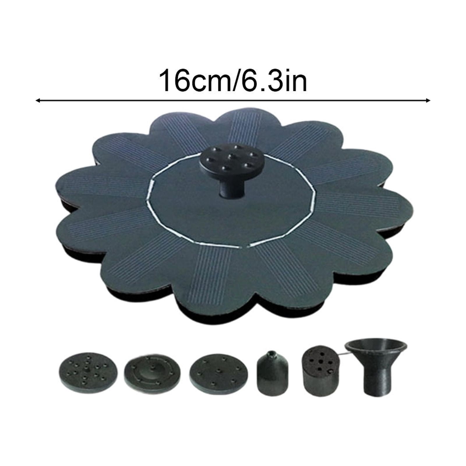 Eolstice Solar Water Pump, Solar-Powered Outdoor Fountain Spout with 5 Nozzles, Water Shortage Sensor and Filter, for Bird Bath Garden Pool Courtyard Decor
