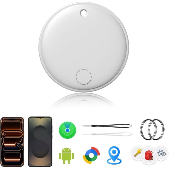 Wrongduck 2026 Air Tracker Smart Tags 4 Pack, Dual System Bluetooth Item Locator for Android & iOS, Works with Apple Find My and Google Find Hub for Keys Luggage