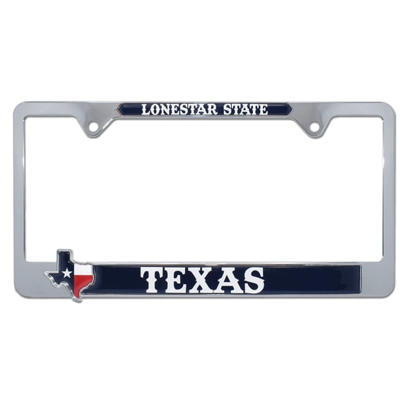 Lonestar State Texas Metal License Plate Frame