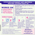 Efferdent AntiBacterial Denture Cleanser Tablets, DyeFree, 40 Count