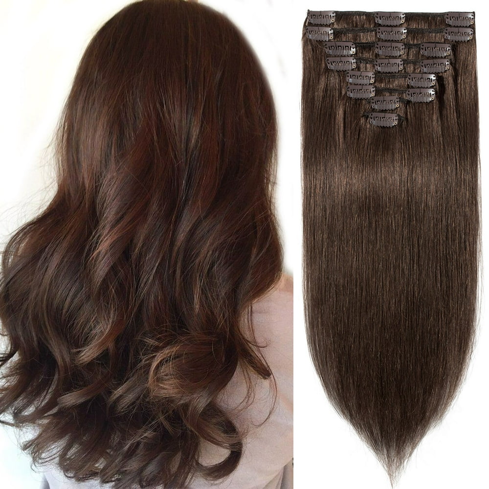 Snoilite Thick Human Hair Clip in Real Remy Human Hair Extensions 8