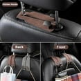 thumbnail image 3 of Twinhook Leather Car Headrest Hangers, Car Seat Headrest Hooks, Metal Multifunctional Hanger & Holder for Headrest, Multi-functional Car Headrest Hook for Purses, Handbags, 3 of 7