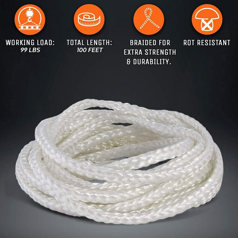  2mm 100ft Nylon Rope Solid Braided Cord 3 Stands Paracord Thin  String for Crafts Multipurpose Utility Rope for Tent Garden Clothesline and  Outdoor Tarp,Orange : Arts, Crafts & Sewing