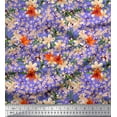 thumbnail image 1 of Soimoi Poly Georgette Fabric Leaves & Wild Flower Floral Print Fabric by Yard 42 Inch Wide, 1 of 3