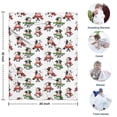 thumbnail image 4 of White Cow Scarf Bow Pattern Blanket,Comfortable Soft Flannel Throw Blanket,All Season,Warm Lightweight Blankets for Sofa Bed Couch Living Room Chair,30"x40", 4 of 4