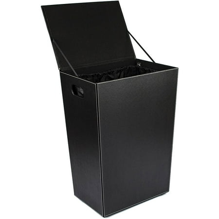 Decorative Laundry Hamper With Hinged Lid And Removable Washable