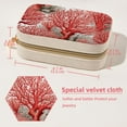 thumbnail image 5 of Coral Velvet Earring Organizer Jewelry Box with Removable Compartment - Portable Velvet Jewelry Organizer - Gift-ready Jewelry Boxes, 5 of 7
