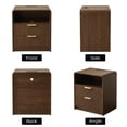 thumbnail image 6 of HoopieHome Modern Fluted Scalloped Edges 2-Drawer Nightstand with Built-in Outlet and Cable Management, Off-White, 6 of 7