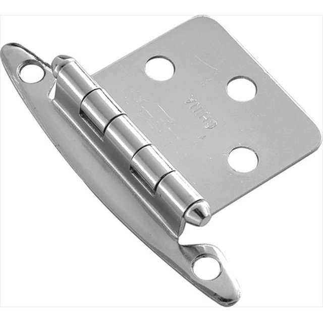 Hickory Hardware P139-26 Polished Chrome Semi-Concealed Flush Mount Hinge 2-Pack