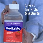 Pedialyte Essential Rehydration Electrolyte Drink, Strawberry, 1 Liter, Pack of 8