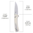 thumbnail image 5 of CRKT Q Compact Everyday Carry Folding Knife with Crossbar Lock: 14C28N Steel Plain Edge Blade, Sand Glass-Reinforced Nylon Handle, Pocket Clip, 7075S, 5 of 5