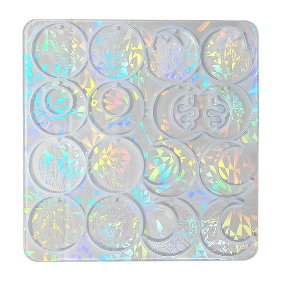 Hukai Silicone Mold for Crystal Moon Sunflower Pendants Personalized Jewelry and Decoration Pendant Making Epoxy Resin Mould