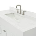 thumbnail image 3 of Ariel Hamlet 54 In. Rectangle Sink Bathroom Vanity With Carrara White Quartz Countertop 1.5 Edge In White, 3 of 11