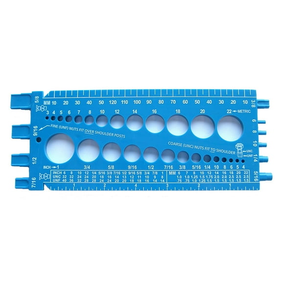 Stainlesstown Nut Bolt Thread Gauge (Blue)