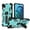 Teal, variant on For TCL ION Z Case Kickstand Phone Cover Full Protection Armor Shockproof Rugged Case with Free 9H Tempered Glass Screen Protector - Black