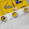thumbnail image 2 of jejeloiu Cartoon Cars Blackout Curtains Set of 2 (52x84 Each),Excavator Tractor Vehicle Window Curtains,Geometric Patchwork Curtains and Drapes For Children,Microfiber Room Decorative, 2 of 6