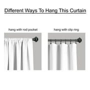 Lush Decor Ruffle 84 x 50 Solid White 3 Rod Pocket Single Window Panel Curtain