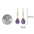 thumbnail image 4 of Mystical Dewdrops Purple Amethyst and Gold-Plated Silver Dangle Earrings, 4 of 5