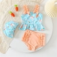 thumbnail image 2 of RUTAYY Baby Swimsuit Girl Toddler Bathing Suit Girl Summer Beach Bikini Tankini Swimwear Hat 3 24 Months 2t 5t Pool Brazilian Beachwear, 6-12 Months, 2 of 6