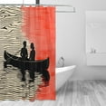 thumbnail image 2 of Yayeee Shower Curtain with Hooks 72"x72" Waterproof Fabric Bathroom Hanging Decor, Illusionary Boat, 2 of 5