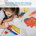 thumbnail image 2 of DIY Blank Kites, Coloring Bulk Kites Kit , Kite Making Craft Kit , Include 30 Hand Grips with 98ft Kite String, Outdoor Activities or Kids Aged 4+, 2 of 6
