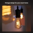 thumbnail image 4 of Philips Hue Smart 60W ST19 Filament LED Bulb - Soft Warm White Light - 2 Pack - 550LM - E26 - Indoor - Control with Hue App - Compatible with Alexa, Google Assistant and, 4 of 7