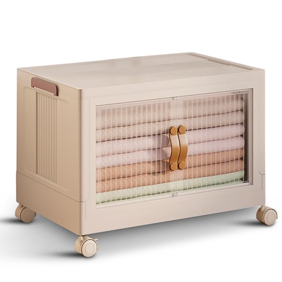 Open Box STORAGEBUD 1 Tier Plastic Stackable Storage Bins Open Front 35 QT - White