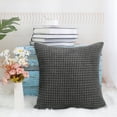 thumbnail image 4 of Unique Bargains Texture Solid Decorative Throw Pillow Cover Dark Grey 20" x 20", 4 of 8