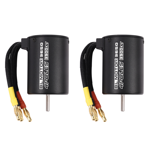2X 3650 3900Kv Brushless Motor for 1:8 1:10 Rc Car Truck Model Parts