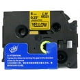 thumbnail image 2 of LM Tapes replacement for Brother PT-D200 Label Maker 6mm Black on Yellow Compatible TZe P-touch Tape (1/4" 0.23 Laminated) for use in Ptouch PTD200 Label Printer, 2 of 2