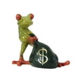 thumbnail image 2 of Money Bag, Dollar, Frog Figurine/ Decor Frog Figurine Funny Cute Resin Frog Statue Desk Decor Sculpture Modern Home Decor Aesthetic Figurines For Living Room Bedroom Bookshelf Cabinets Shelf Decora, 2 of 7