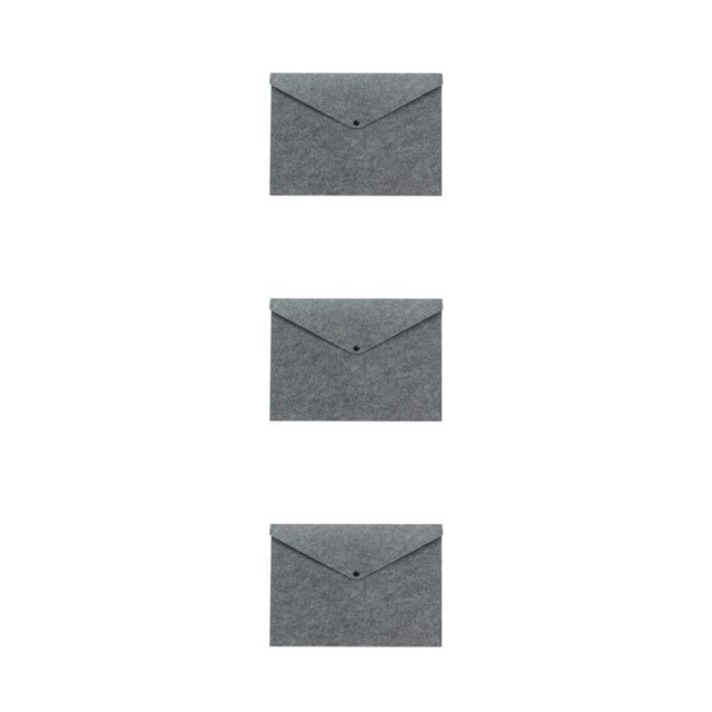 Youkk Convenient File Document Bag Store And Sort With Ease Easy Access To Supplies Felt Folder Organizer grey 3Set