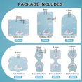 thumbnail image 2 of 140pcs 7 styles Castle Theme Paper Hair Clip Display Cards Hair Barrettes Jewelry Hair Shapes Sky Blue 7~10x3.8~10x0.04cm Hole: 5.6~20mm 20pcs/style, 2 of 6