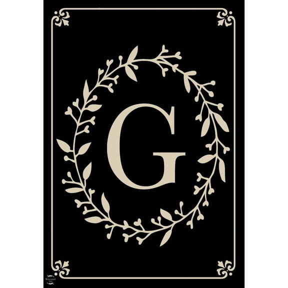 Briarwood Lane Everyday Double Sided House Flag 40x28 For Outdoor Classic Monogram Letter G Double-Sided House Flag