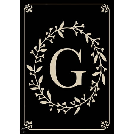 Briarwood Lane Everyday Double Sided House Flag 40x28 For Outdoor Classic Monogram Letter G Double-Sided House Flag