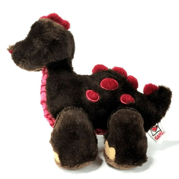 Ganz Webkinz - COCOA Dinosaur Brown Red Pink Spots (NO SEALED CODE) Plush