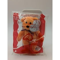 TY McDonald's Teenie Beanie - #7 HAPPY MEAL the Bear Plush (2004) (New in Bag)(BONUS 1 RANDOM TY ERASER)
