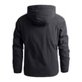 thumbnail image 2 of Chaqueta de hombre impermeable abrigo de lluvia chaqueta de secado rápido abrigo al aire libre otoño invierno con capucha cortavientos, 2 of 3